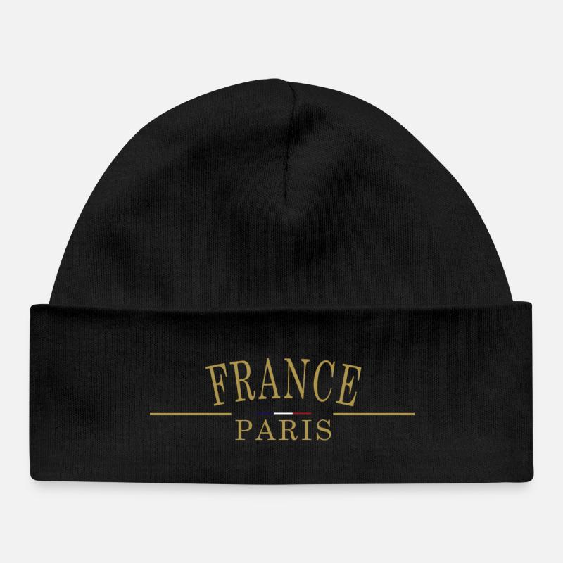 FRANCE Paris drapeau - Bonnet bébé bio - noir