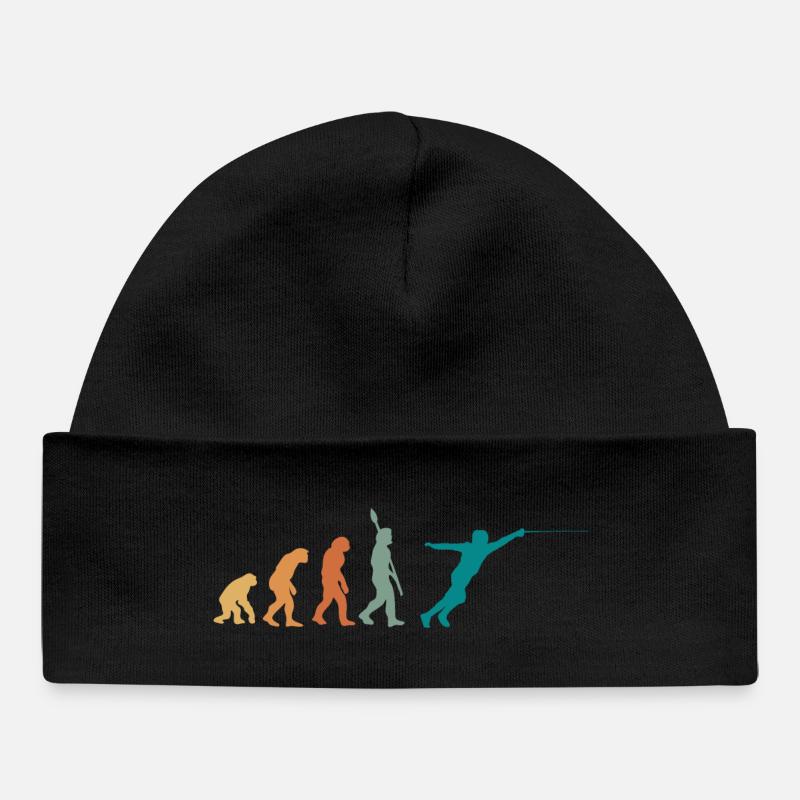 Evolution Escrime Retro - Bonnet bébé bio - noir
