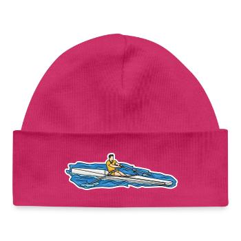 Rower Sketch - Baby Organic Beanie - hot pink - Front