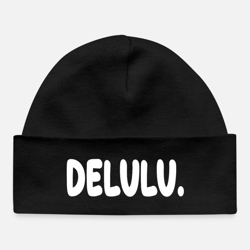 Abstract Floral Pattern in Soft Pastel Tones - Baby Organic Beanie - black
