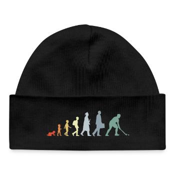 Hockey Evolution - Baby Organic Mütze - Schwarz - Vorne