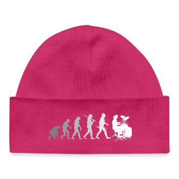 Evolution de la chemise Drums Drummer - Bonnet bébé bio - hot pink - Devant