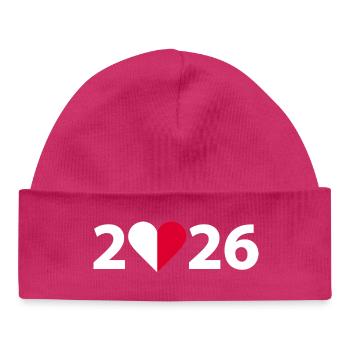 I love Malta 2026, Urlaub in Malta 2026 - Baby Organic Mütze - hot Pink - Vorne