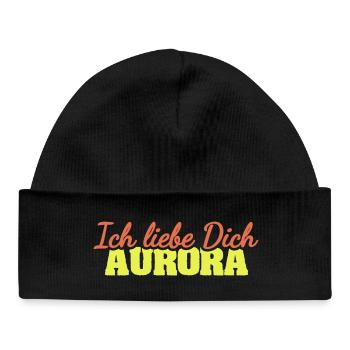 Dear Aurora, - Baby Organic Beanie - black - Front