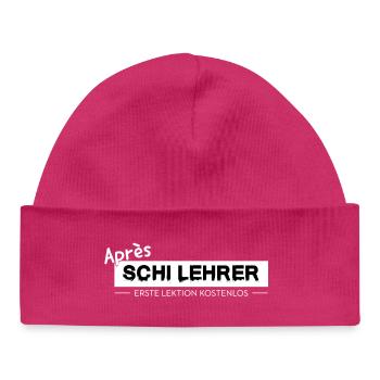 Après-Ski Instructor – Funny Winter & Party Saying - Baby Organic Beanie - hot pink - Front