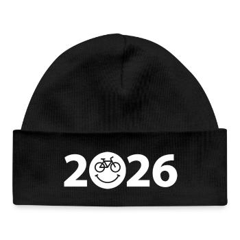 Tour à vélo 2026, VTT 2026, Vélo 2026 - Bonnet bébé bio - noir - Devant