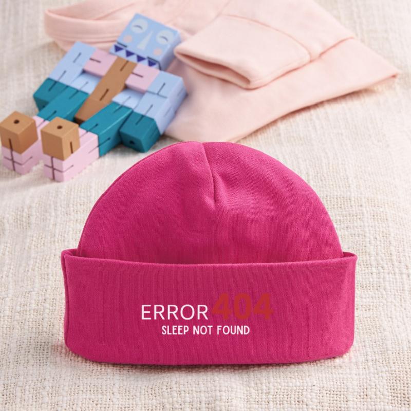 Error 404 Sleep Not Found – Pattern for Developers Baby Organic Beanie