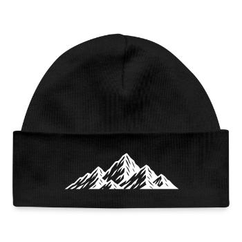 Icône des montagnes - Bonnet bébé bio - noir - Devant