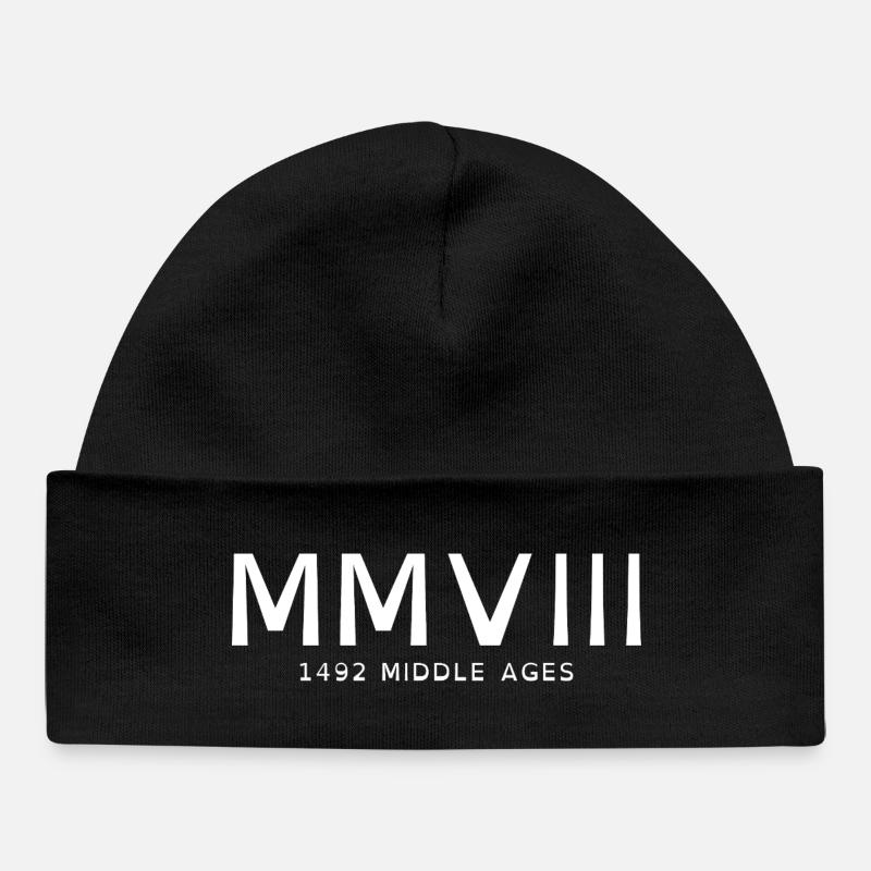 2008_LINE_white - Baby Organic Beanie - black