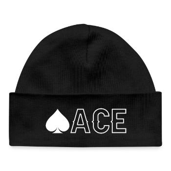 Spades of Spades Playing Card Card Game - Baby Organic Beanie - black - Front