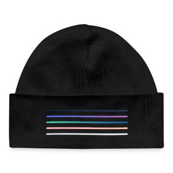 Vibrant stripe palette - Baby Organic Beanie - black - Front