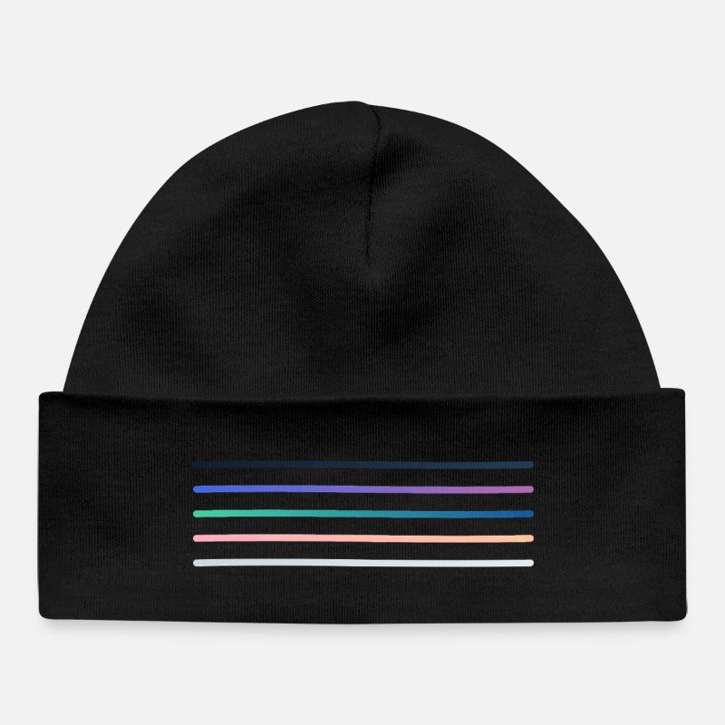 Palette de rayures vibrantes - Bonnet bébé bio - noir