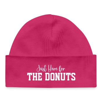 Just Here for The Donuts - Baby Organic Beanie - hot pink - Front