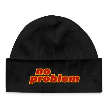 no problem - Baby Organic Beanie - black - Front