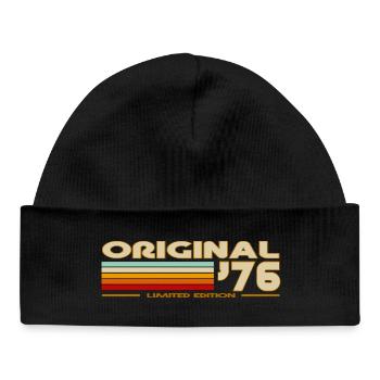 1976 - Baby Organic Mütze - Schwarz - Vorne