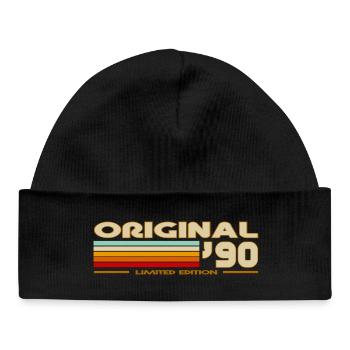 1990 - Baby Organic Beanie - black - Front