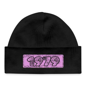 Born in 1979 - Baby Organic Beanie - black - Front