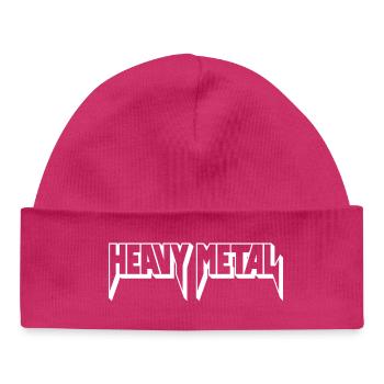 Heavy Metal 3D Logo - Baby Organic Beanie - hot pink - Front
