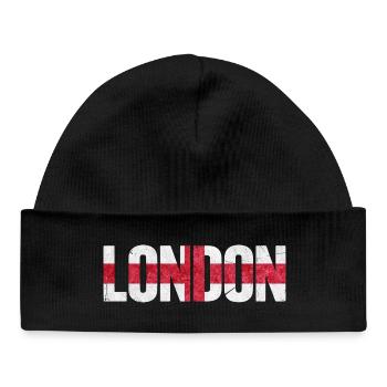Londres, Angleterre - Bonnet bébé bio - noir - Devant