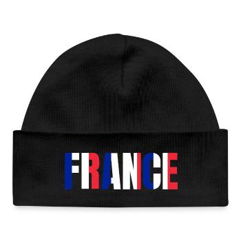 Flag France - Baby Organic Beanie - black - Front