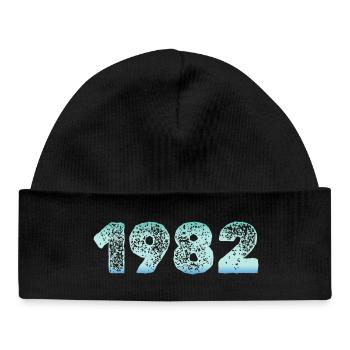 Grunge Naissance 1982 - Bonnet bébé bio - noir - Devant