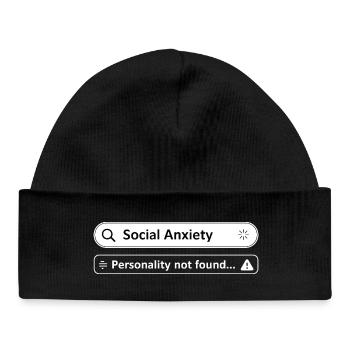 Mental Health Awareness Anxiety - Baby Organic Beanie - black - Front