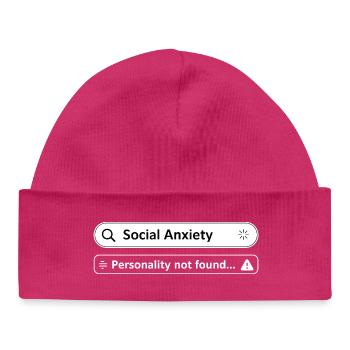 Anxiété liée à la sensibilisation à la santé mentale - Bonnet bébé bio - hot pink - Devant