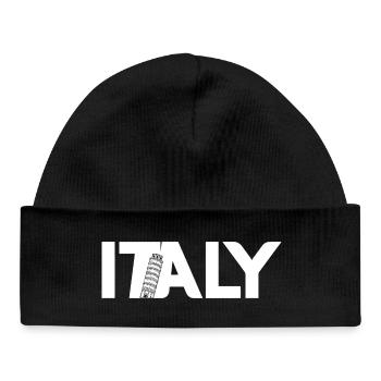 Italy Leaning Tower of Pisa Italians Italy - Baby Organic Beanie - black - Front