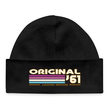 1961 - Baby Organic Beanie - black - Front