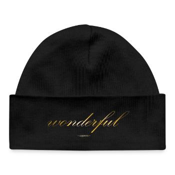 Merveilleux - Bonnet bébé bio - noir - Devant