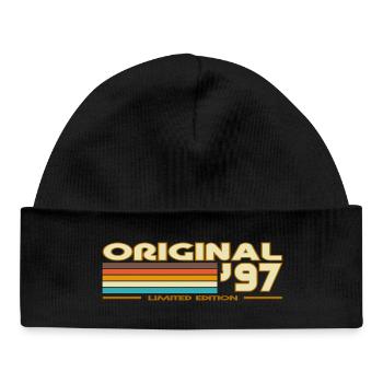 Original 97 Retro Pastel Stripes - Baby Organic Beanie - black - Front
