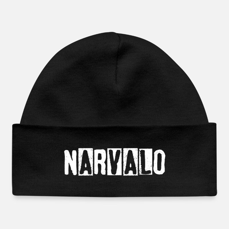 narvalo logo - Bonnet bébé bio - noir