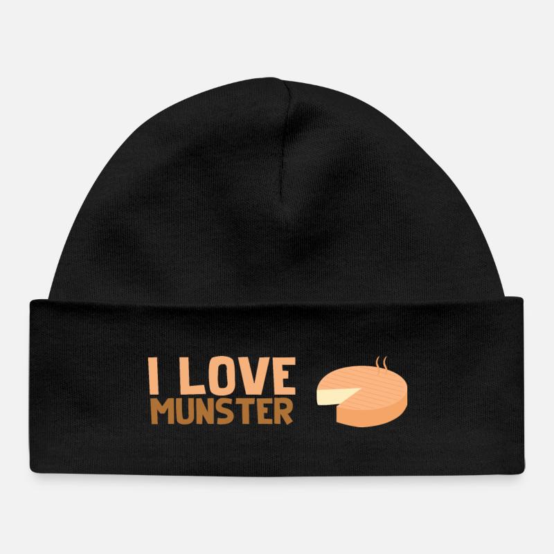 I Love munster - Bonnet bébé bio - noir