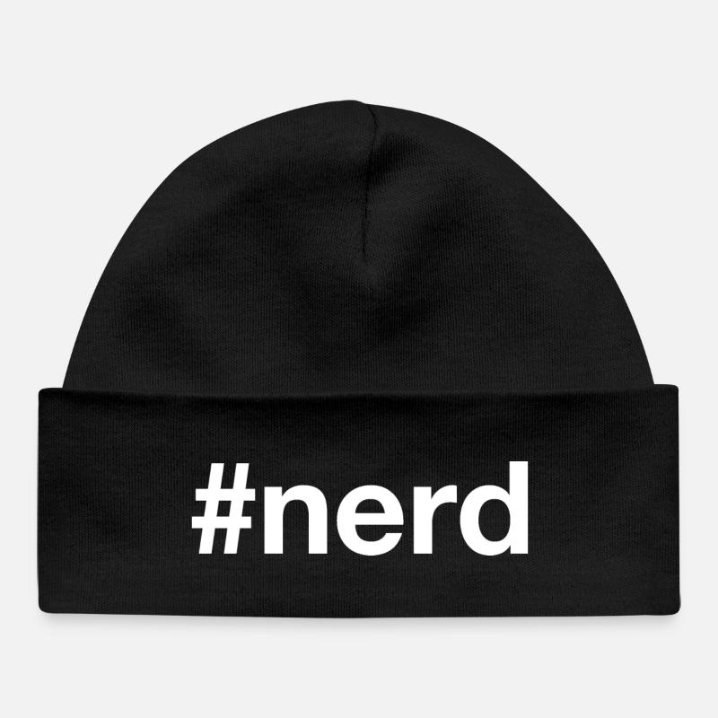 NERD Hashtag - Baby Organic Mütze - Schwarz
