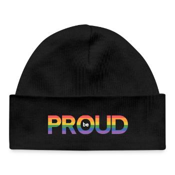 LGBT Pride Month - Be Proud - Baby Organic Beanie - black - Front