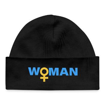 WOMAN - Baby Organic Beanie - black - Front