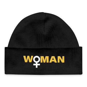 WOMAN - Baby Organic Beanie - black - Front