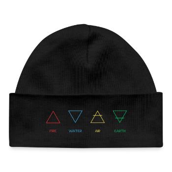 Quatre Éléments - Bonnet bébé bio - noir - Devant