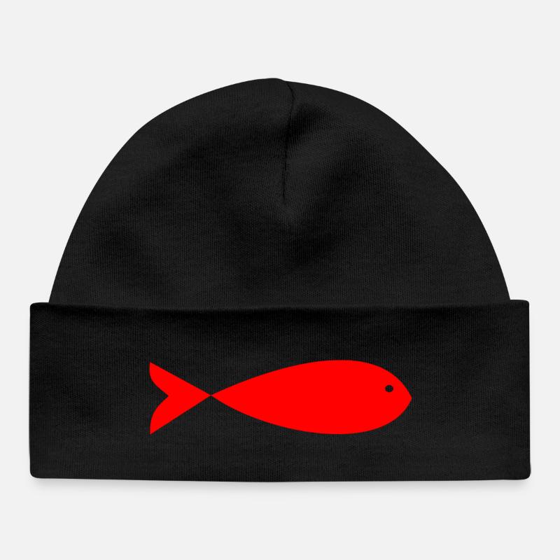 PÂQUES.POISSON. POISSON D'AVRIL. VACANCES. ETE - Bonnet bébé bio - noir