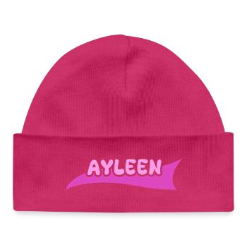 First name Ayleen - Baby Organic Beanie - hot pink - Front