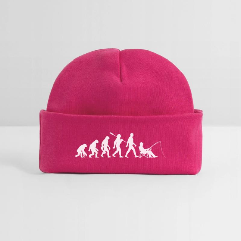 Evolution - Pêcheur, Cadeau de pêche Bonnet bébé bio