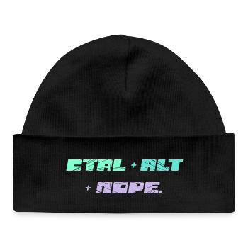 CTRL ALT NOPE - IT Motiv - Baby Organic Mütze - Schwarz - Vorne