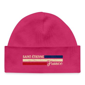 France - Saint-Etienne - France - Flag - Baby Organic Beanie - hot pink - Front