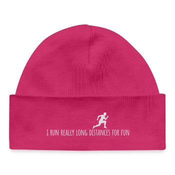 Je cours de très longues distances pour un marathon amusant - Bonnet bébé bio - hot pink - Devant