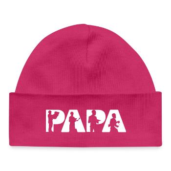 Architect Papa Engineering Construction Design - Baby Organic Beanie - hot pink - Front