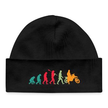 Cross Motorrad Sprung – Evolution - Baby Organic Mütze - Schwarz - Vorne