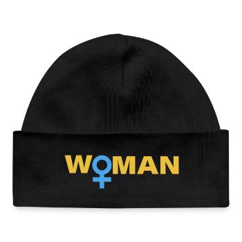Woman - Baby Organic Beanie - black - Front
