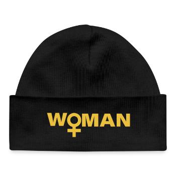 Woman - Baby Organic Beanie - black - Front