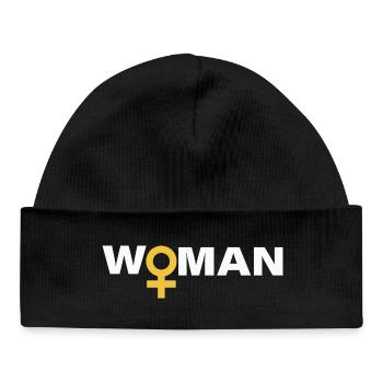Woman - Baby Organic Beanie - black - Front