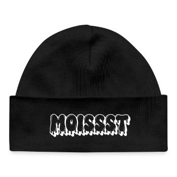 Moist Dripping Text - Baby Organic Beanie - black - Front